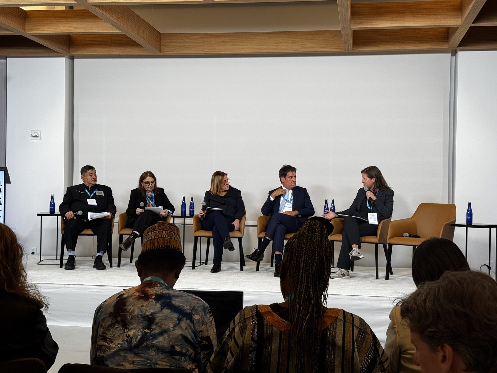 Speakers taking part in a panel discussion