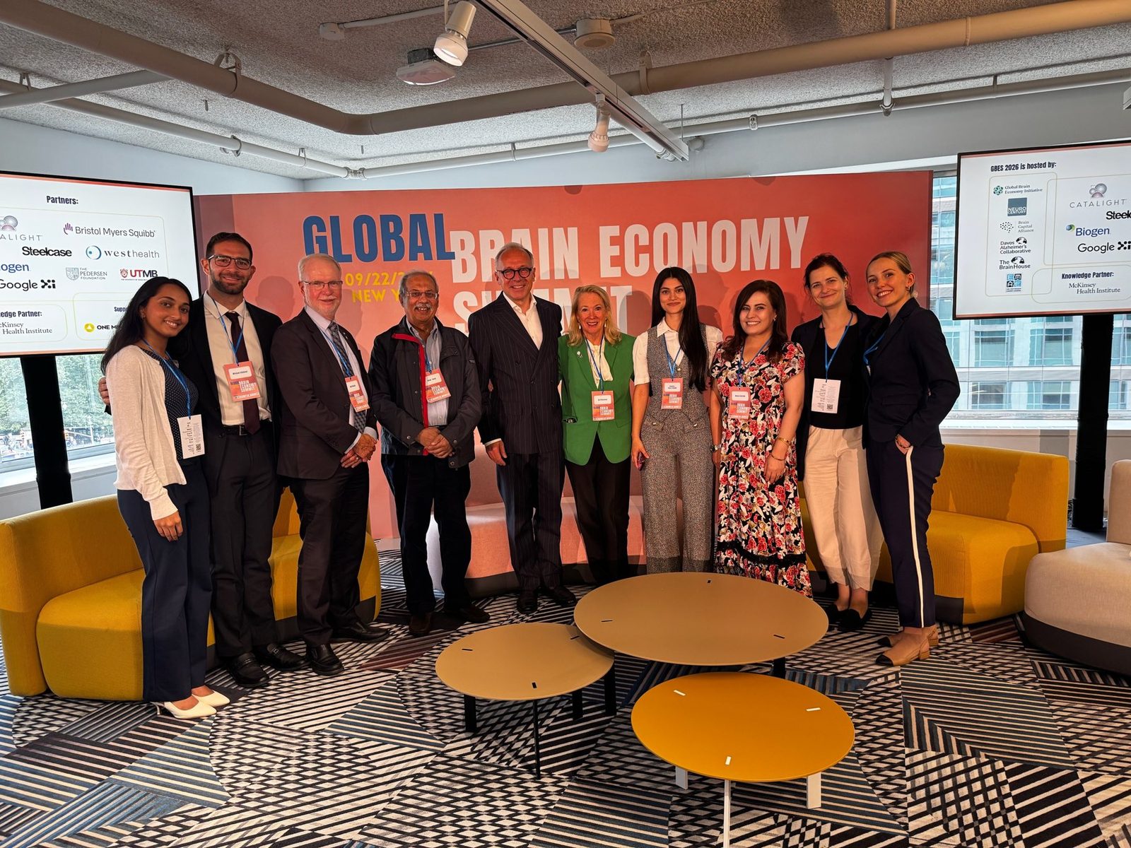 Attendees gathered in front of the Global Brain Economy Summit stage